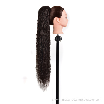 Wholesale Price newest purple High Temperature Fiber Long Wavy postiche Synthetic palm clip hairpieces